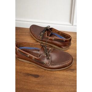 Sperry Authentic Original 2-Eye Boat Shoe 0195214 Leather Amaretto Men's Size 13
